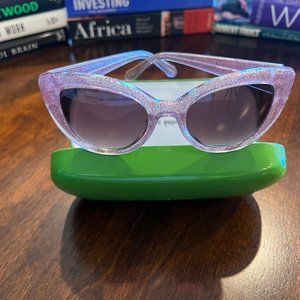 Kate Spade Labrenda Cat Pink Glitter Sunglass with CASE